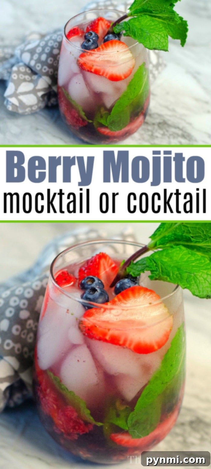A vibrant and real mojito recipe with a berry twist, perfect for summer.