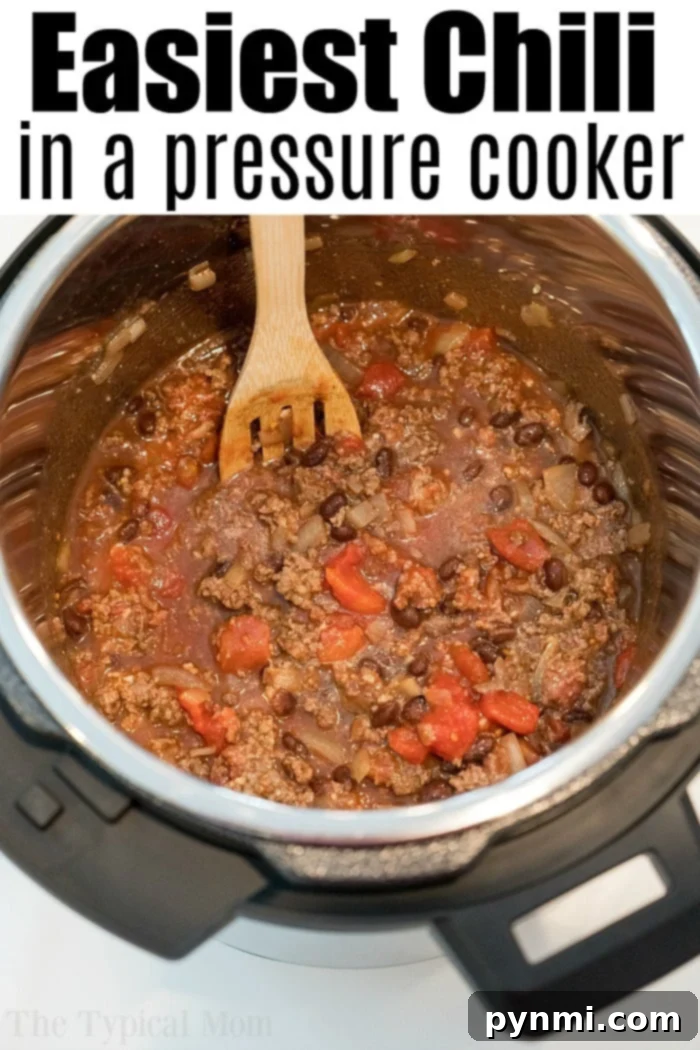 pressure cooker chili