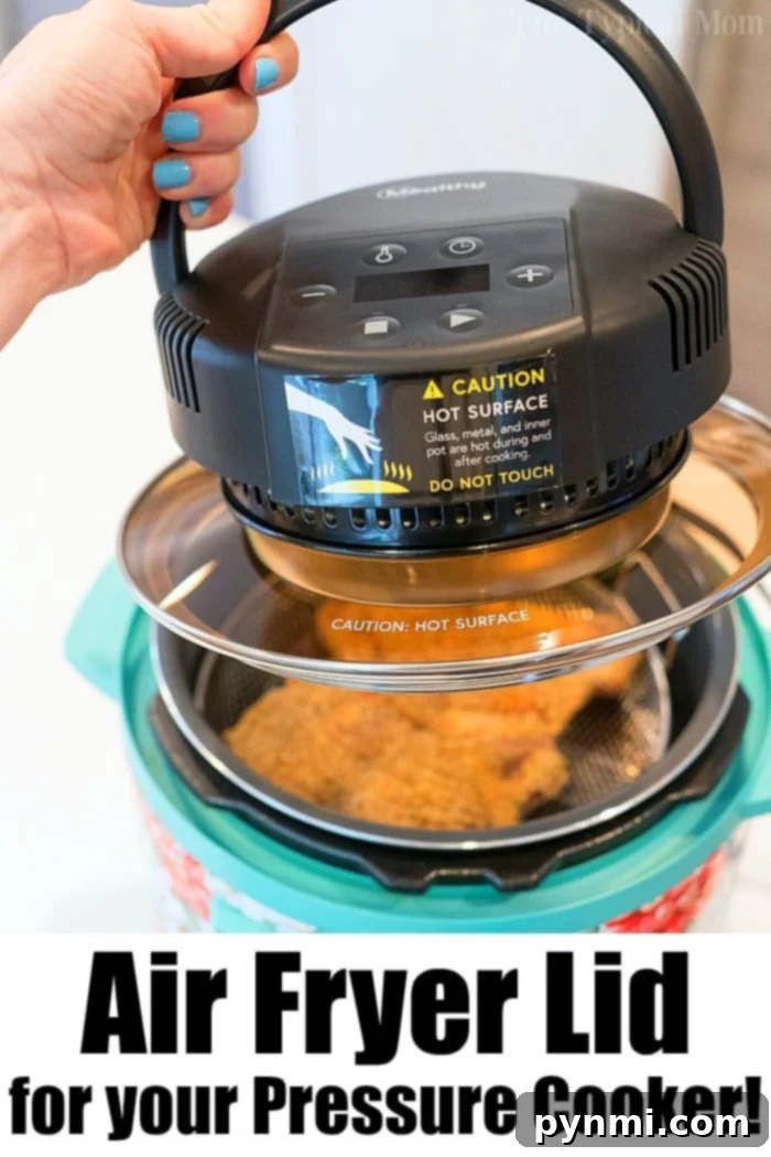 instant crisp lid attachment