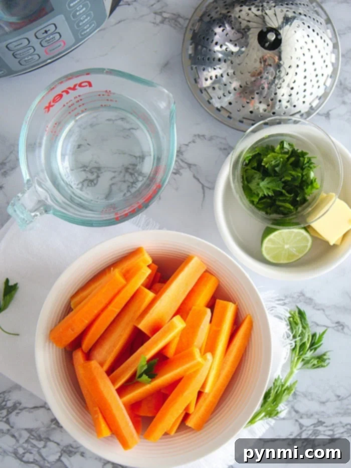 Instant Pot carrots can be made savory or sweet and come out perfectly tender every single time in your Instant Pot, Crock Pot Express or Ninja Foodi. instant pot carrots 2