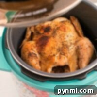 Crispy Instant Pot whole chicken