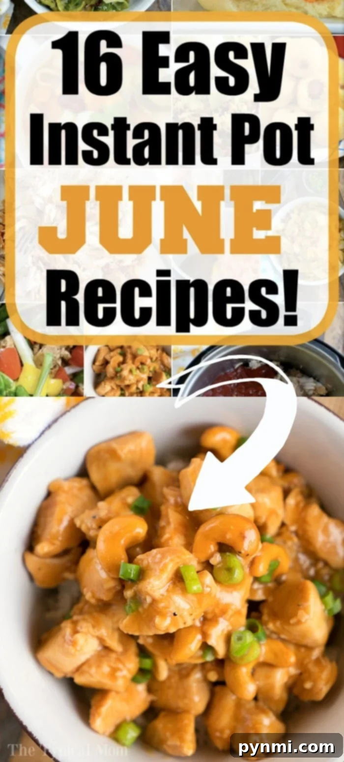 June Instant Pot recipes. Cook what's fresh this month! #instantpot #june #thetypicalmom A mouth-watering bowl of creamy Instant Pot coconut rice pudding, invitingly garnished. This delightful June Instant Pot recipe is perfect for a refreshing summer dessert.