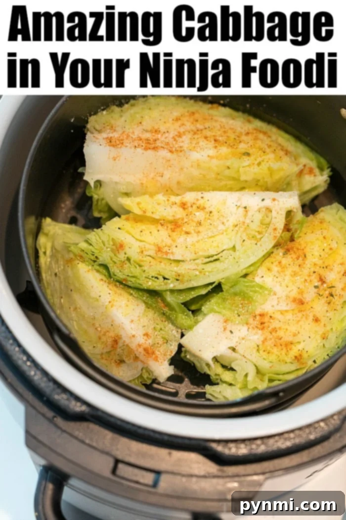 Tender Ninja Foodi Cabbage 3 Perfectly cooked pressure cooker cabbage with crispy edges