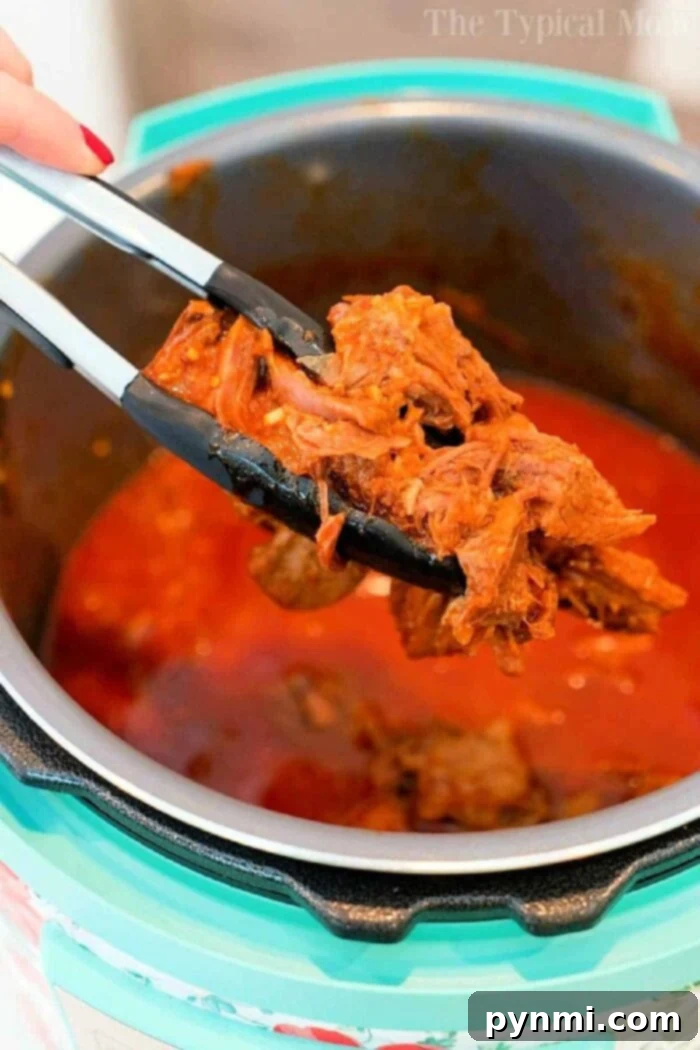 Instant Pot Beef Roast - Tender shredded chuck roast in a pressure cooker