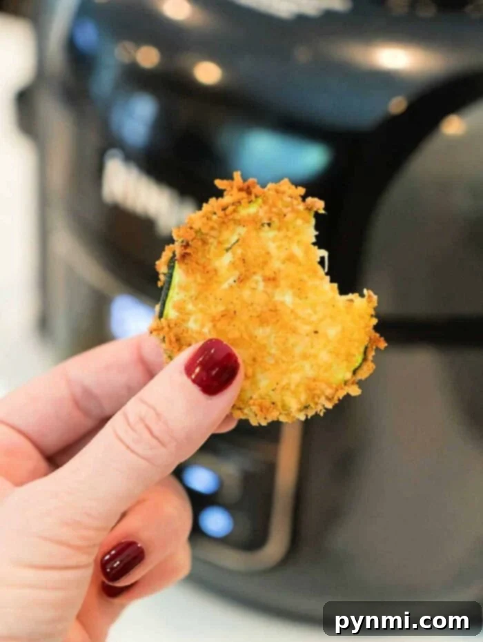 Crispy Air-Fried Zucchini Crisps 2 crispy Air Fryer Zucchini Chips