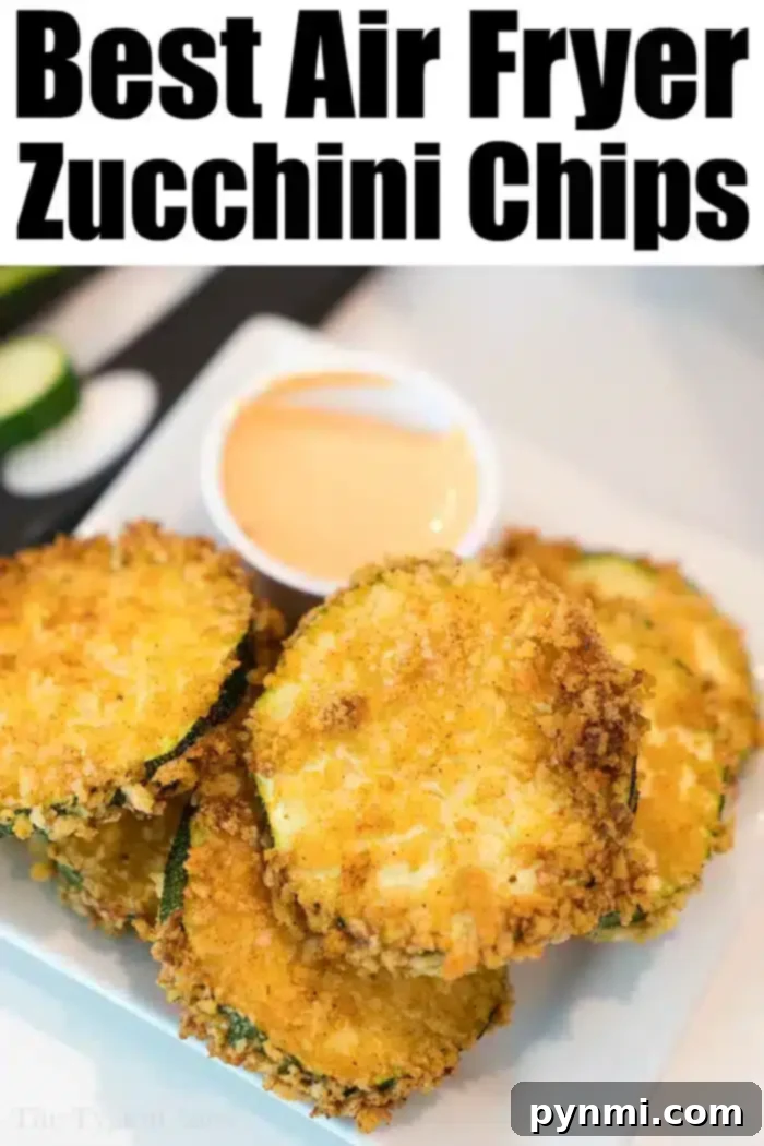 Crispy Air-Fried Zucchini Crisps 8 air fryer zucchini breaded
