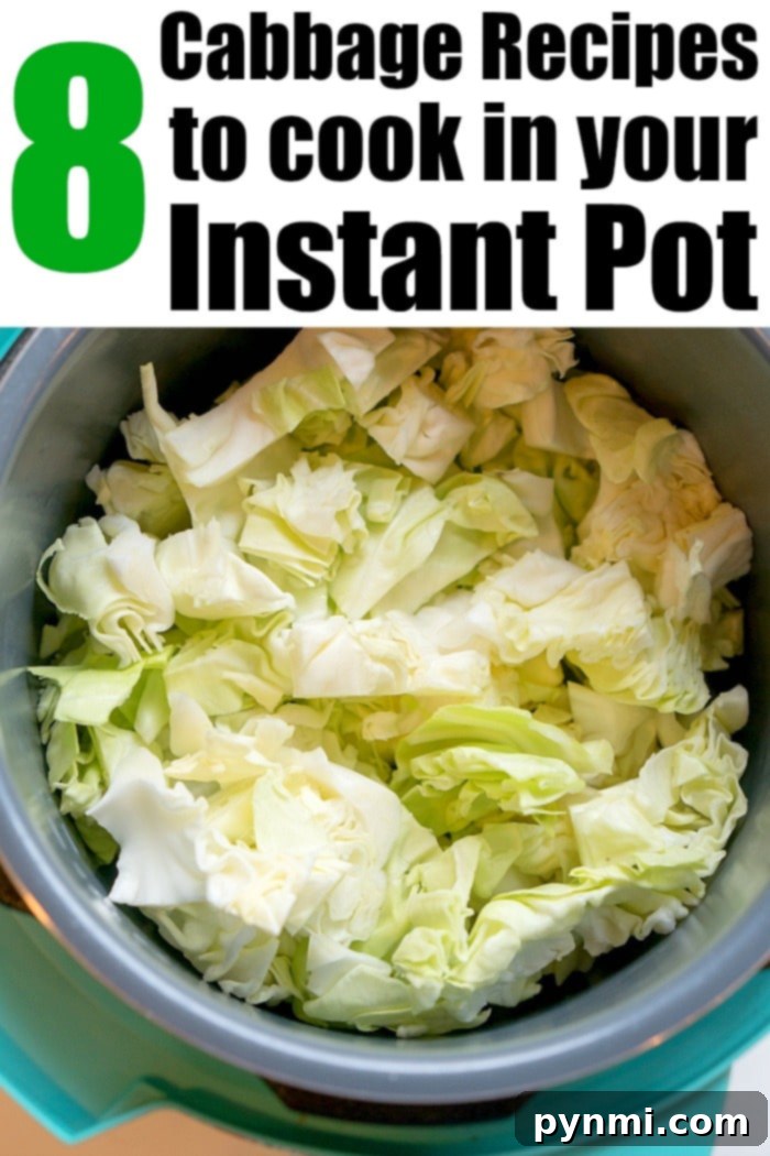 A large serving of tender, steamed Instant Pot cabbage, glistening with butter and broth, ready to be seasoned and enjoyed, served in a deep bowl.