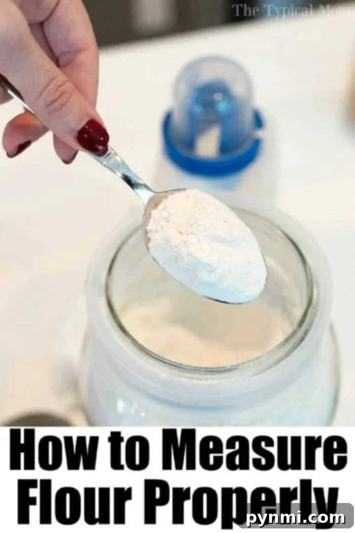 How to measure flour correctly for baking