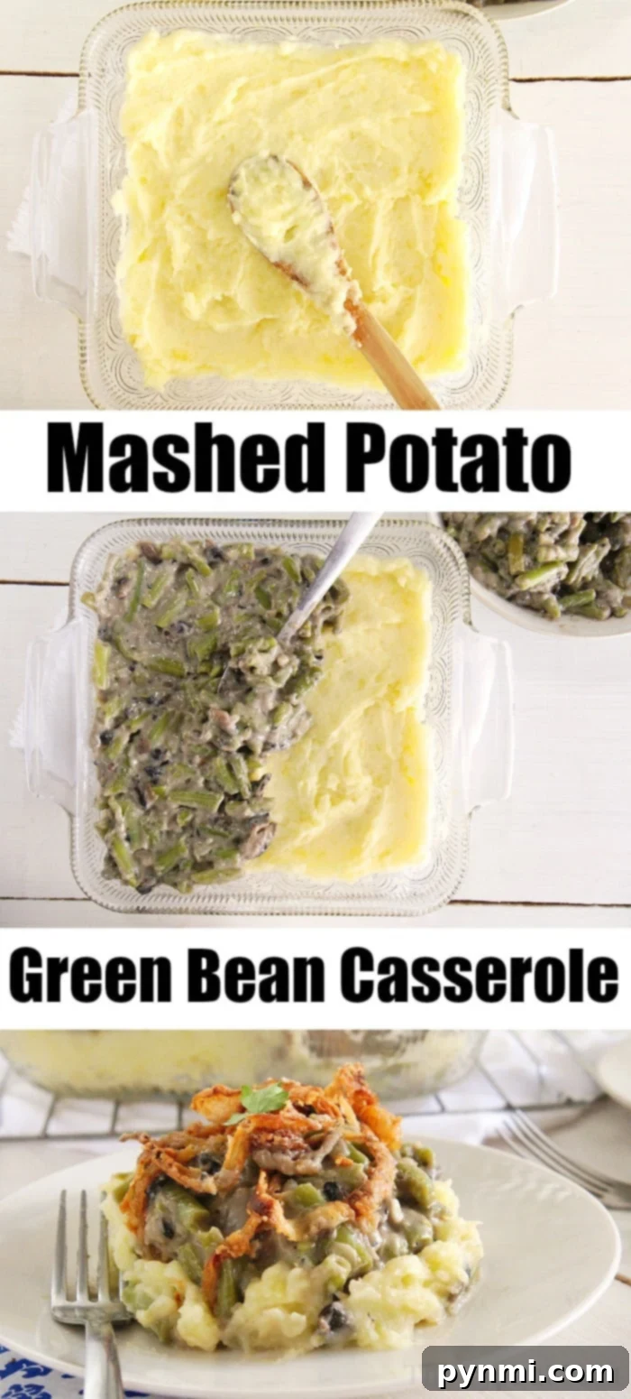 Green Bean Mashed Potato Casserole recipe for a festive meal