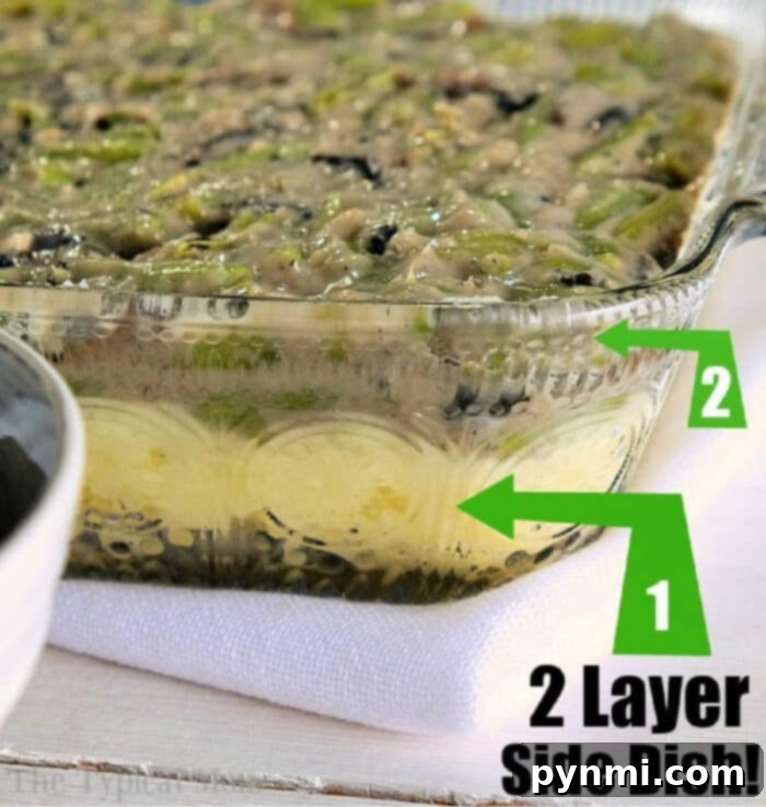 Plated Green Bean Mashed Potato Casserole, a perfect holiday meal