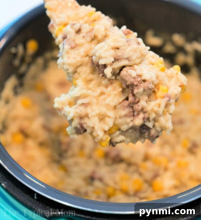 Instant Pot Ultimate Beef Casserole 2 Instant Pot Hamburger Casserole - A delicious and quick one-pot ground beef and rice dish.