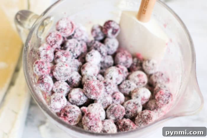 Fresh blueberries, vibrant and ready for baking