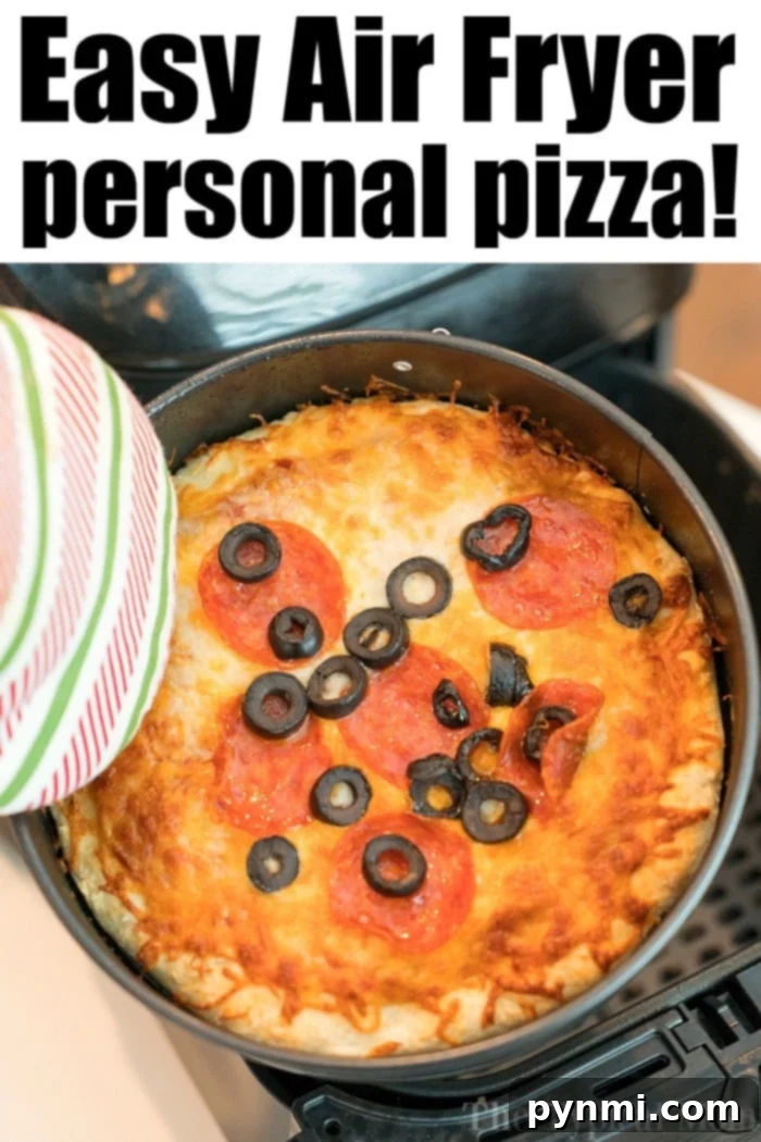 Air fryer pizza for quick and easy dinner