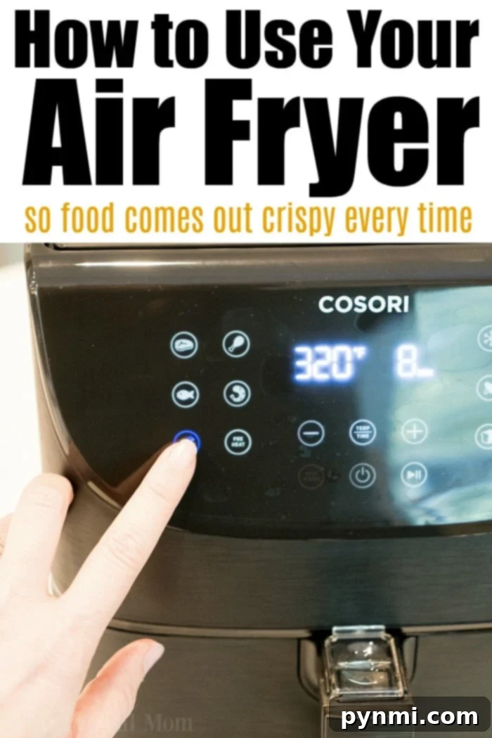 How to use a Cosori air fryer digital display