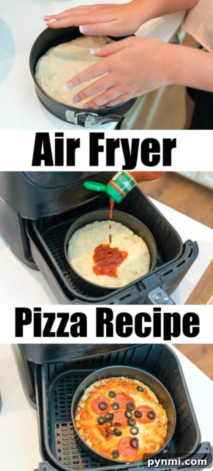 Adding cheese and toppings to a partially baked pizza crust in a pan.