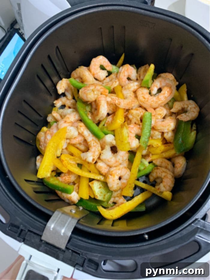 Zesty Air Fryer Fajitas 7 shrimp air fryer fajitas