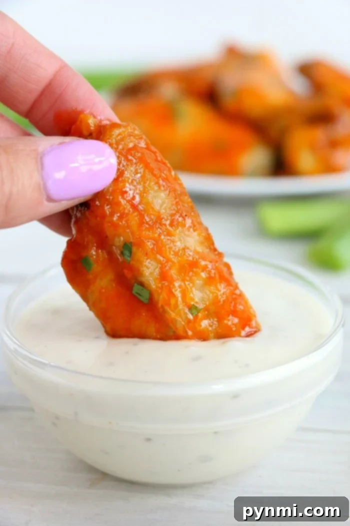 Crispy Air Fryer Frozen Chicken Wings 9 Crispy air fryer wings, perfectly golden and ready to serve.