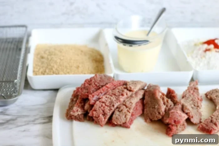 Air Fried Country Fried Steak with gravy