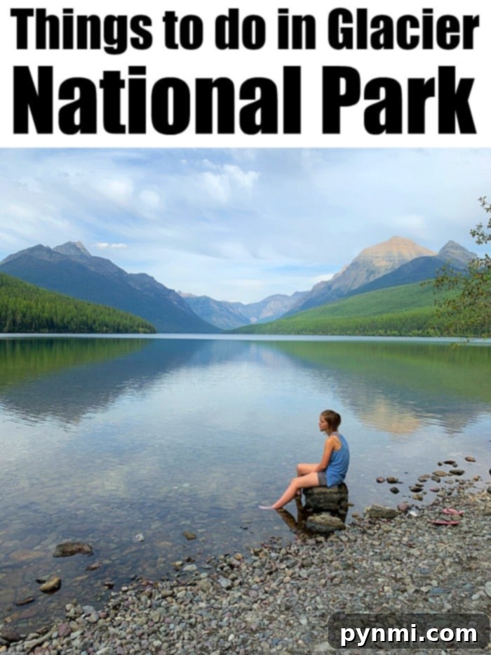 Family enjoying the scenic views at Glacier National Park