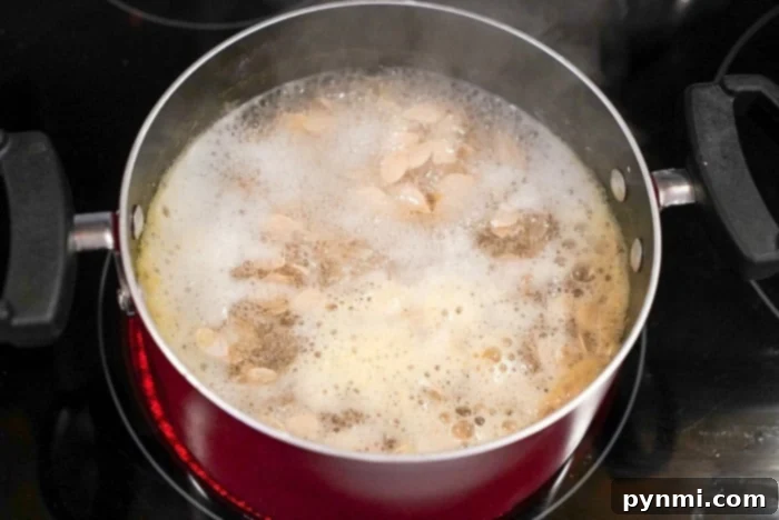 boiling pumpkin seeds