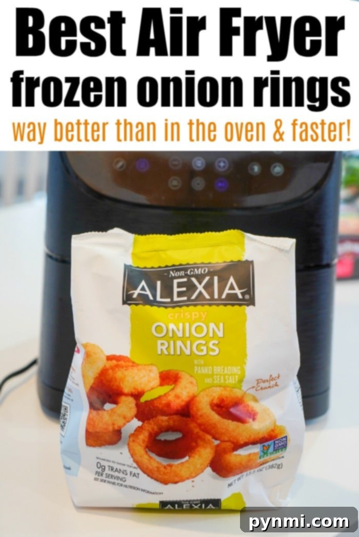 Perfectly Crispy Air Fryer Frozen Onion Rings 7 A top-down view of golden, crispy air fryer onion rings served in a white bowl, ready for dipping and enjoying.