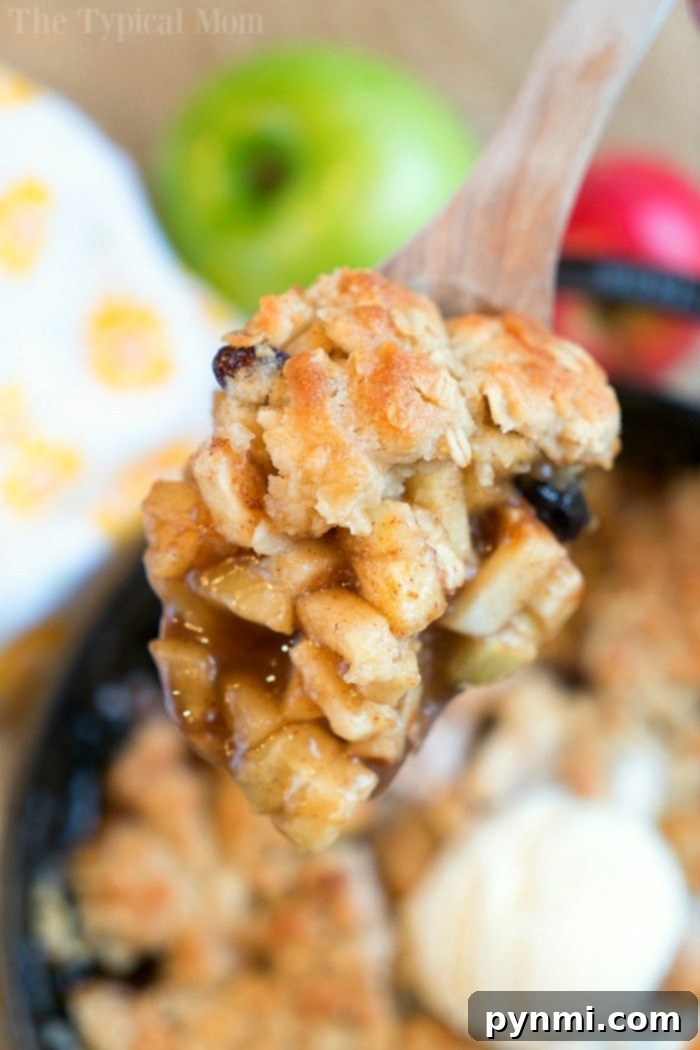 Skillet-Baked Apple Crisp with Toasted Oats 8 how to make apple crisp