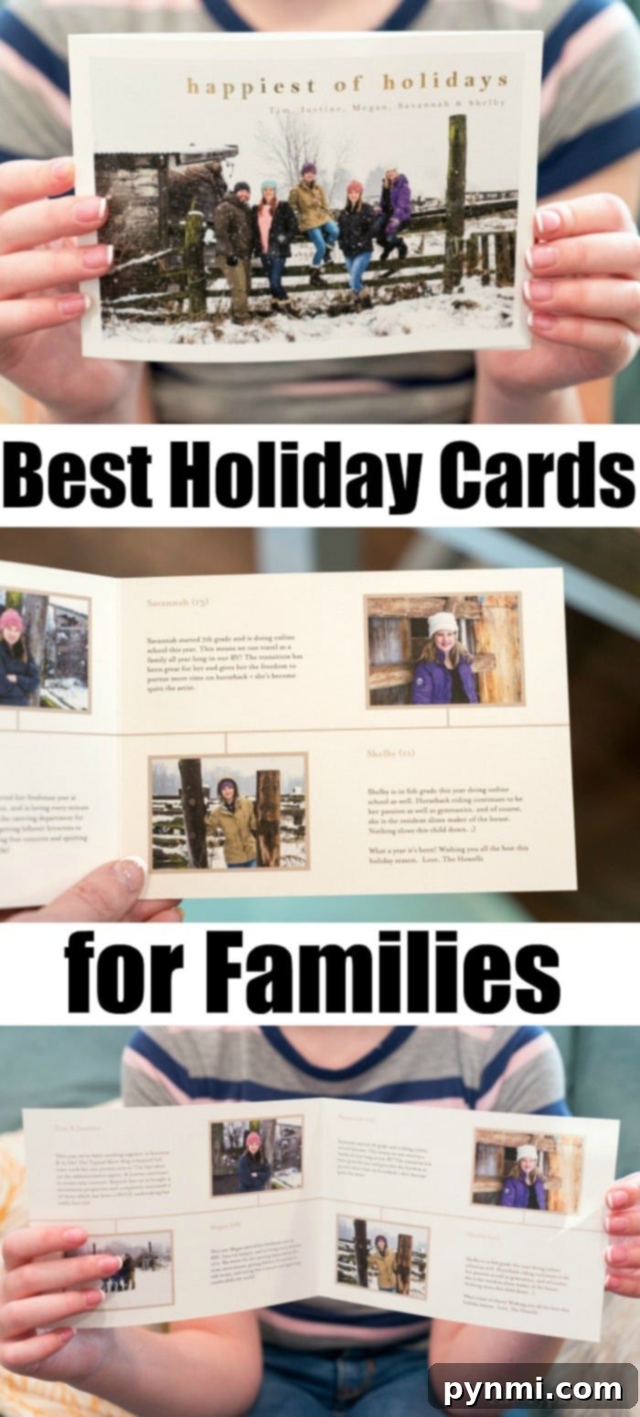 Where to make cute Christmas cards this year! Customized holiday cards are the best with room to share pictures and a family update too. #christmascards #familypictures #familypictures #christmaspictures #mintedcards #cutechristmascards family christmas cards