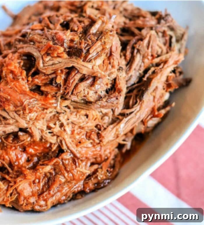 Fall-Apart Slow Cooker BBQ Beef 2 bbq beef in crockpot - slow cooker shredded beef ready to be served on buns
