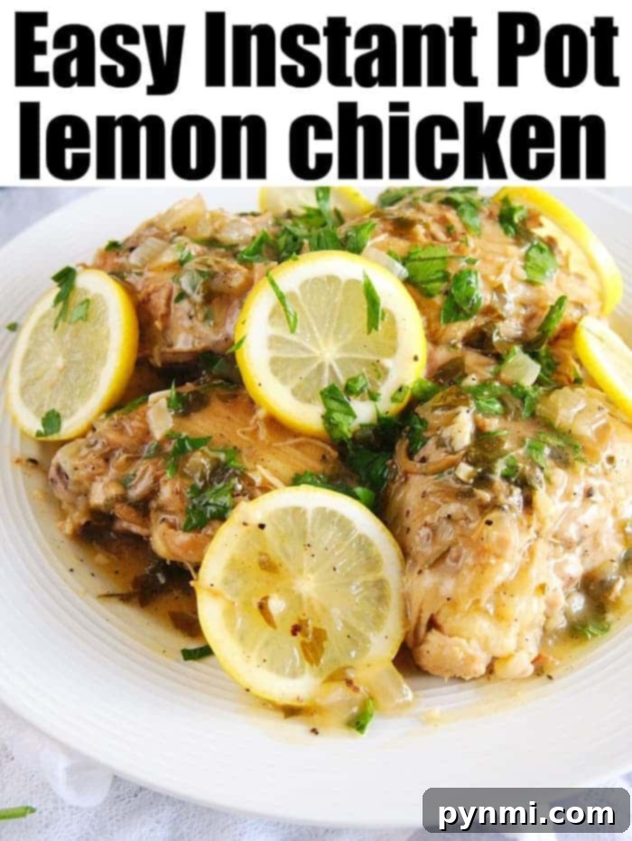 Instant Pot lemon chicken is a cheap and easy dinner to throw together. A keto, low carb high protein meal packed with flavor even your kids will love. instant pot lemon chicken