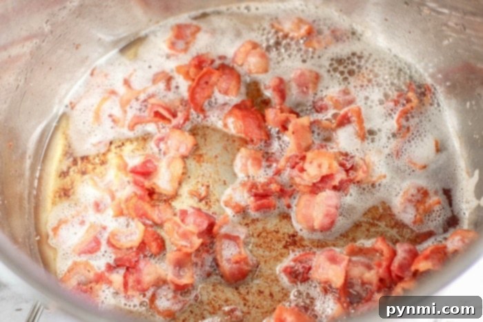 crispy bacon pieces, ready to add flavor to greens