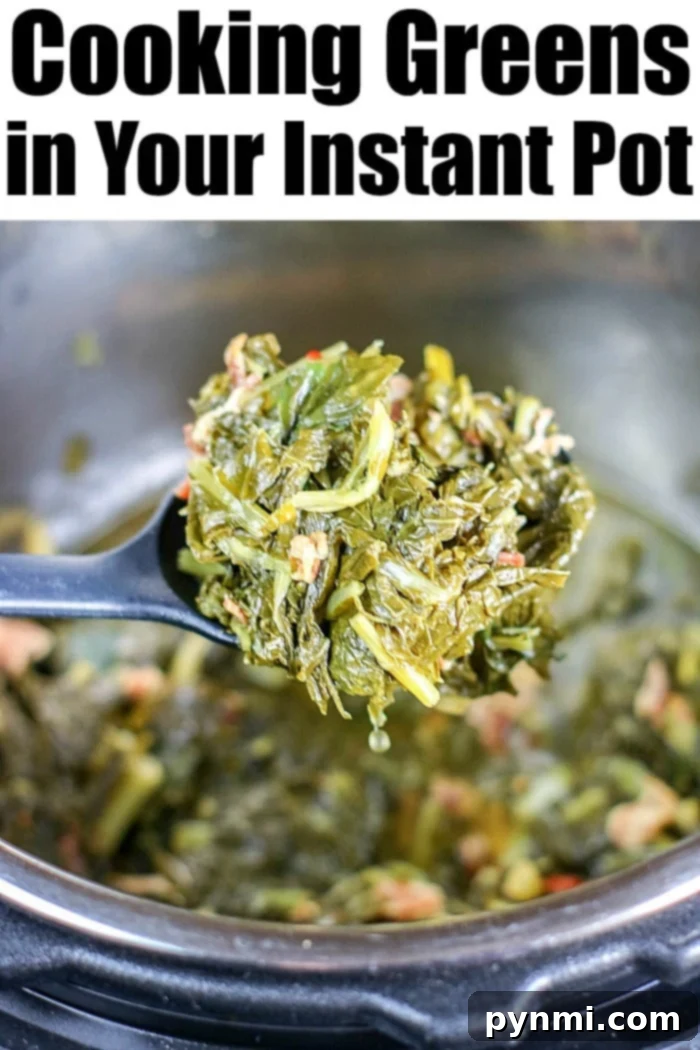 Instant Pot Greens, a delicious and quick recipe