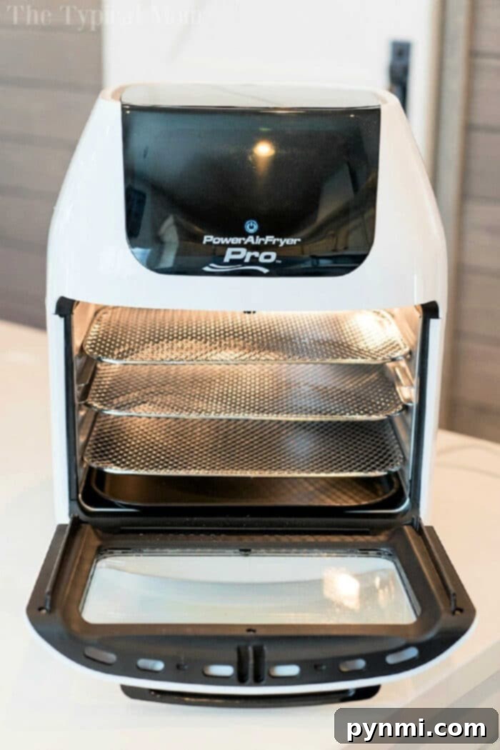 Best Large Air Fryer: Power Air Fryer Pro - Multi-Rack Oven & Dehydrator Power Air Fryer Pro - The best large air fryer with 3 racks for family meals and dehydrating