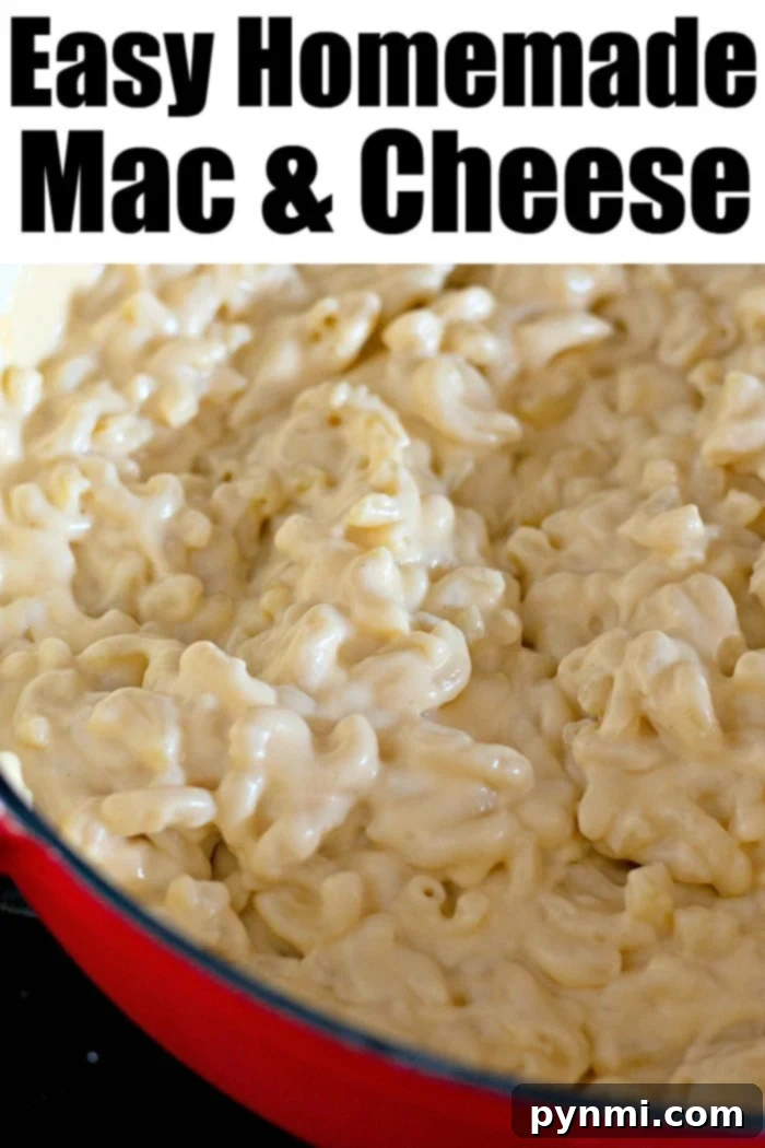 A generous serving of creamy homemade macaroni and cheese, topped with fresh herbs.