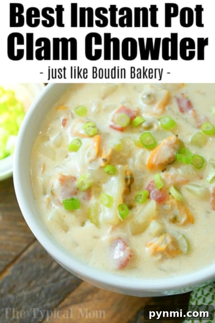 easy instant pot clam chowder