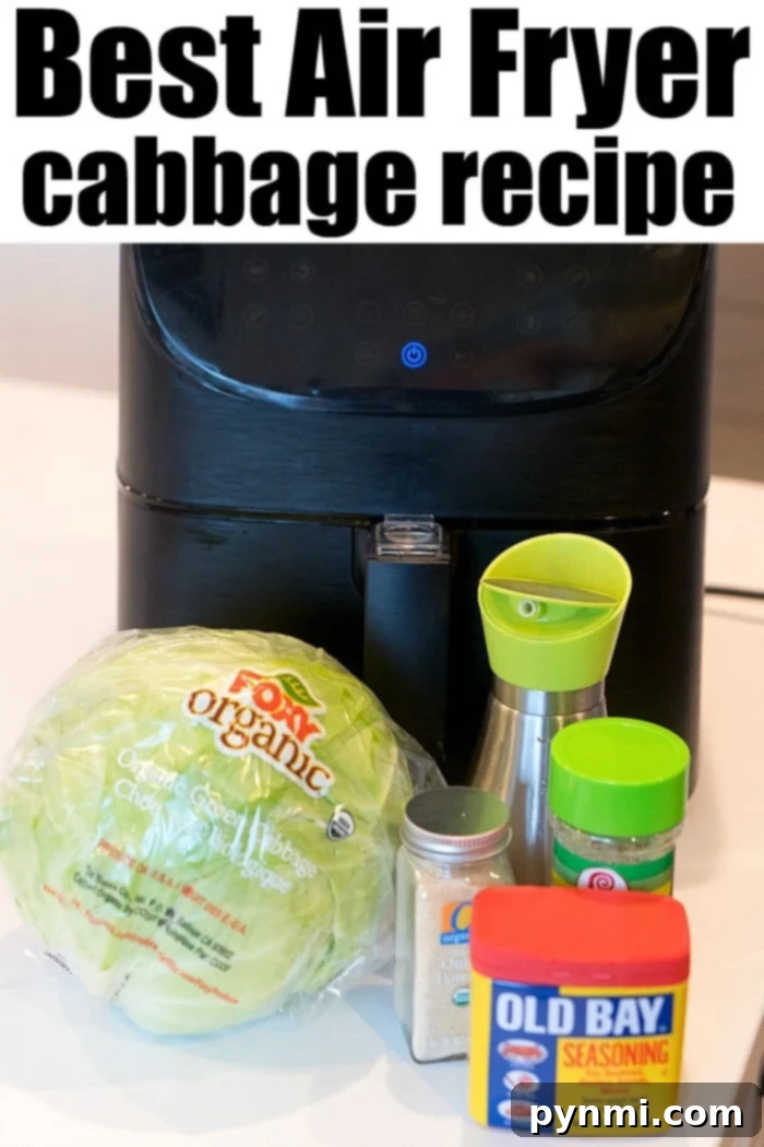 Air fryer cabbage comes out tender yet crispy on the edges with LOTS of flavor. If you love this vegetable, this is a new way to try it. #airfryer #airfryerrecipes #airfryercabbage #ninjafoodi #cabbage #cabbagesteaks air fryer cabbage