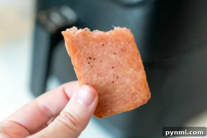 Air frying SPAM in a modern air fryer