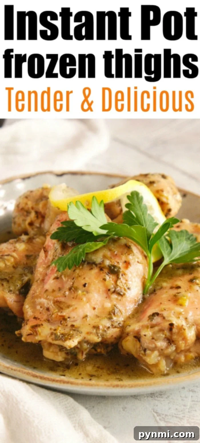No Thaw Instant Pot Chicken Thighs 11 Frozen Chicken Thighs Instant Pot recipe finished