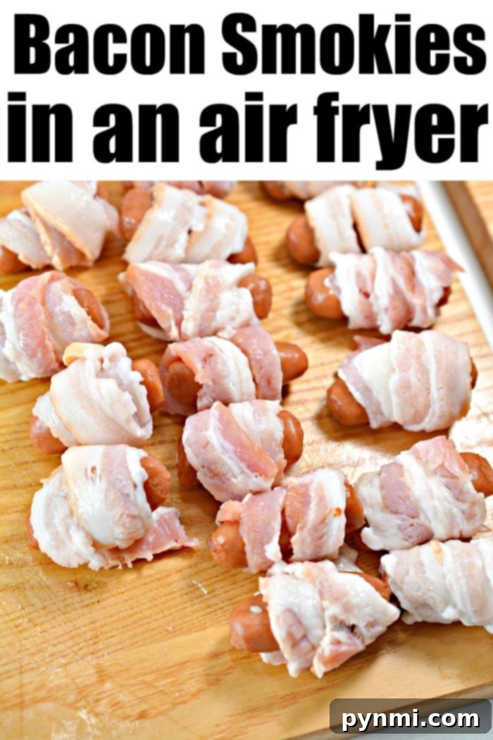 Golden Air Fryer Bacon Bites 4 air fryer smokies