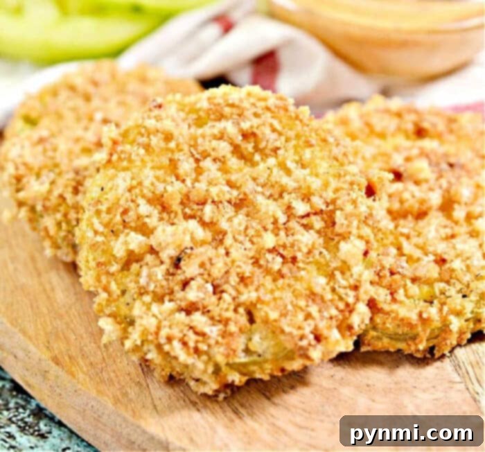 Crispy Air-Fried Green Tomatoes 2 air-fried-green-tomatoes - Crispy air fryer fried green tomatoes with Panko
