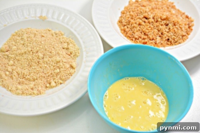 Crispy Air-Fried Green Tomatoes 3 bread crumbs - Panko breadcrumbs for extra crispiness