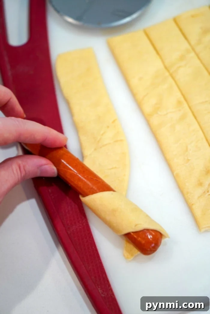 Easy air fryer pigs in a blanket are my kids favorite snacks! Easy recipe to make with crescent rolls and hot dogs that turns out crunchy to perfection every time. pigs in a blanket with biscuits