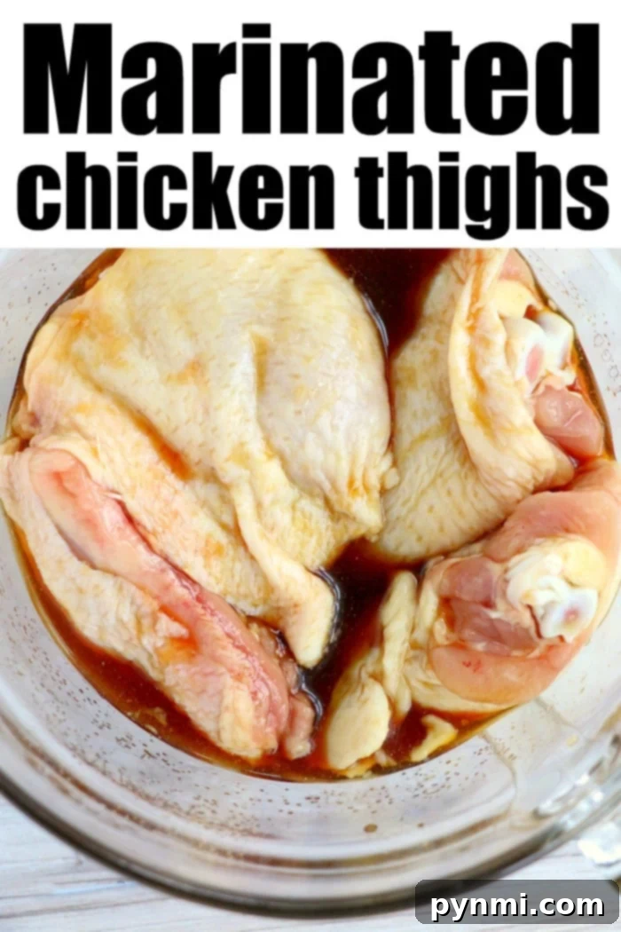 Homemade teriyaki marinade for the best chicken thighs