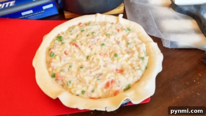 A pie crust draped over the edges of a pie dish, ready for filling.
