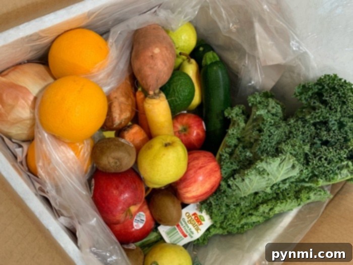 Variety of Fresh Fruits and Vegetables Delivered