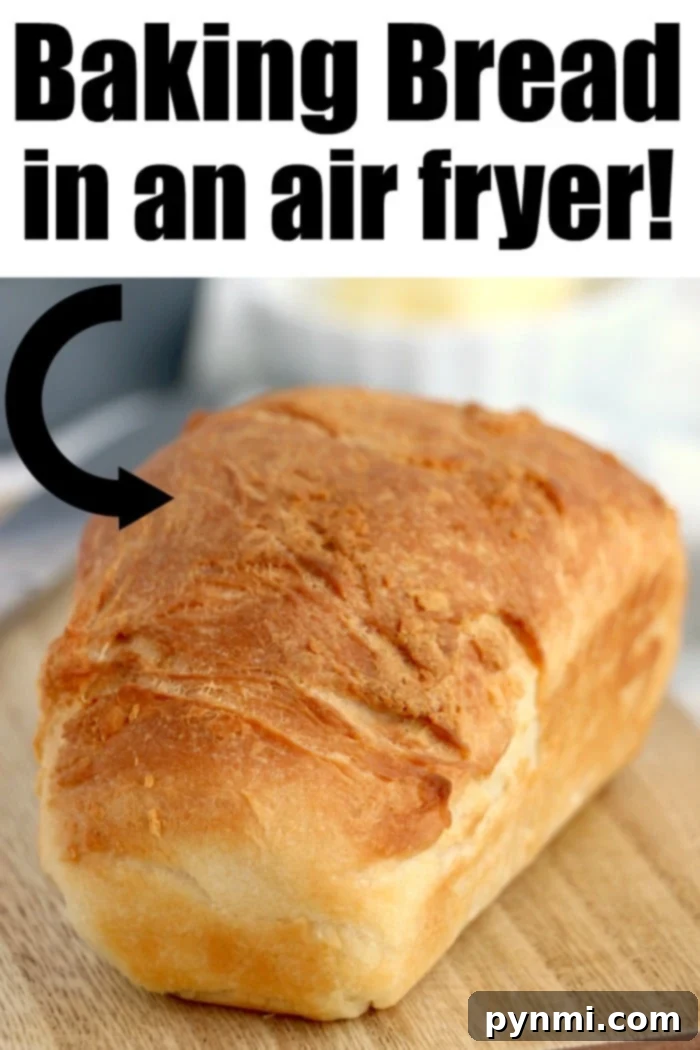 Delicious homemade air fryer bread Two mini loaves of air fryer bread, perfectly golden and ready to be enjoyed.