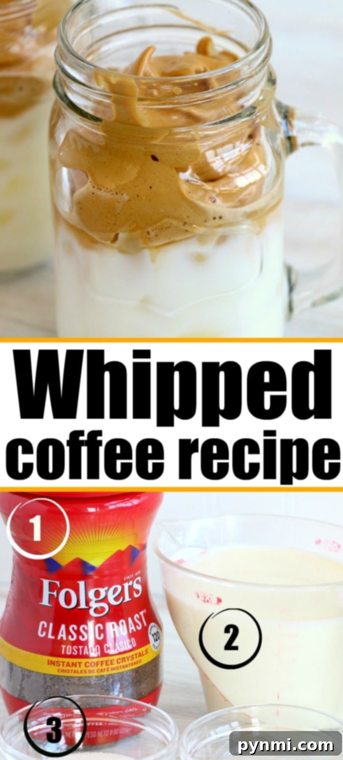Cloud Brew 3 Whipped coffee with milk, a popular TikTok recipe ready to be enjoyed.