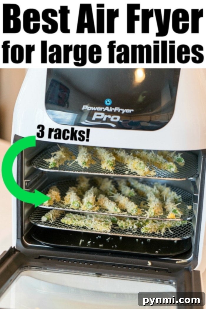 Best Large Air Fryer: Power Air Fryer Pro, showcasing its multi-tier cooking