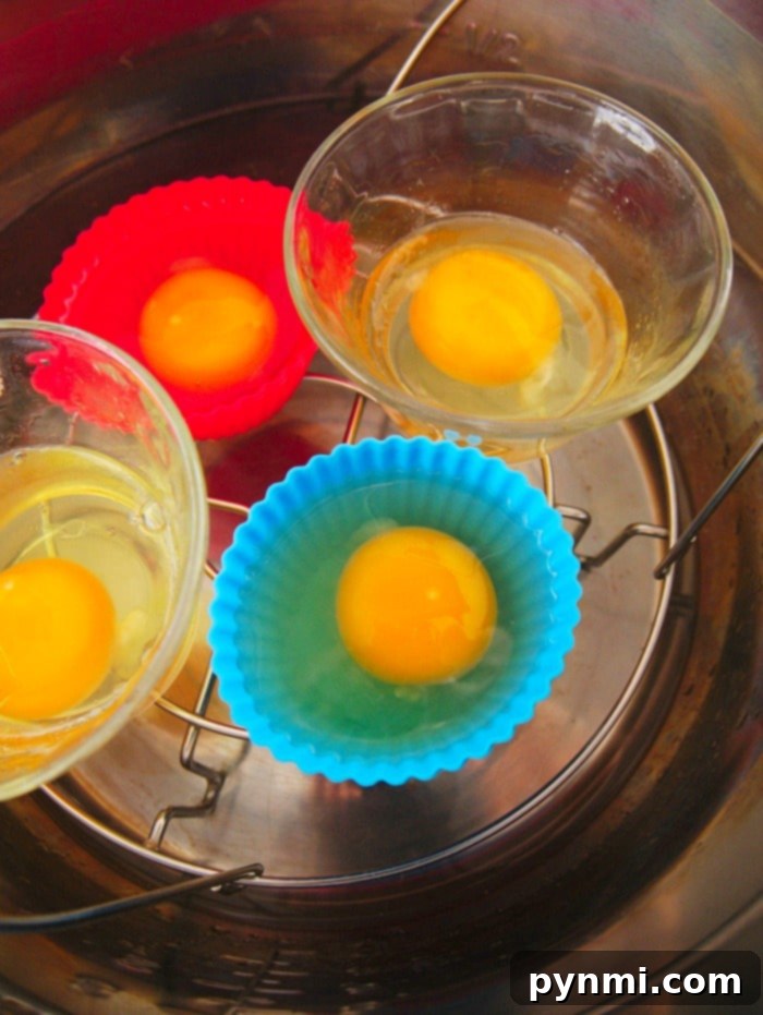 Delicious Instant Pot soft boiled eggs on a plate.
