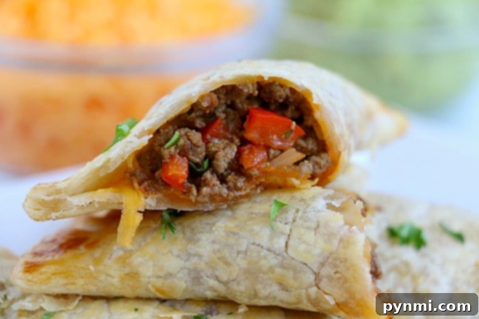 Golden Crispy Air Fryer Empanadas 9 A vibrant and easy ground beef recipe featuring bell peppers and rice, perfectly cooked for a wholesome meal.