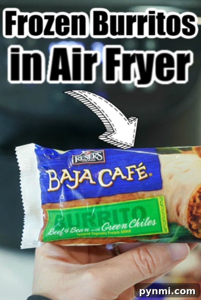 Crispy Air Fryer Frozen Burrito 3 frozen burrito in air fryer (1)
